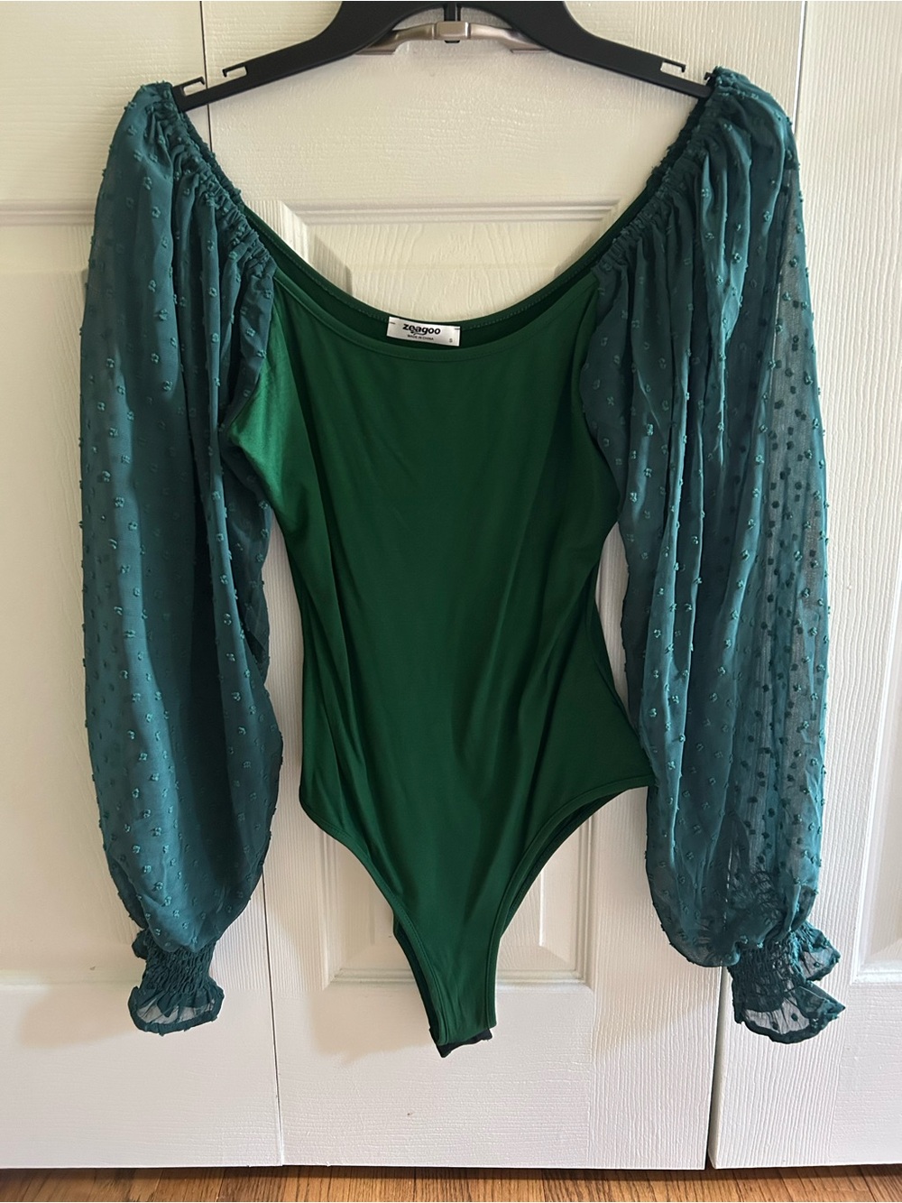 Zeagoo Women's Puff Long Sleeve Bodysuit